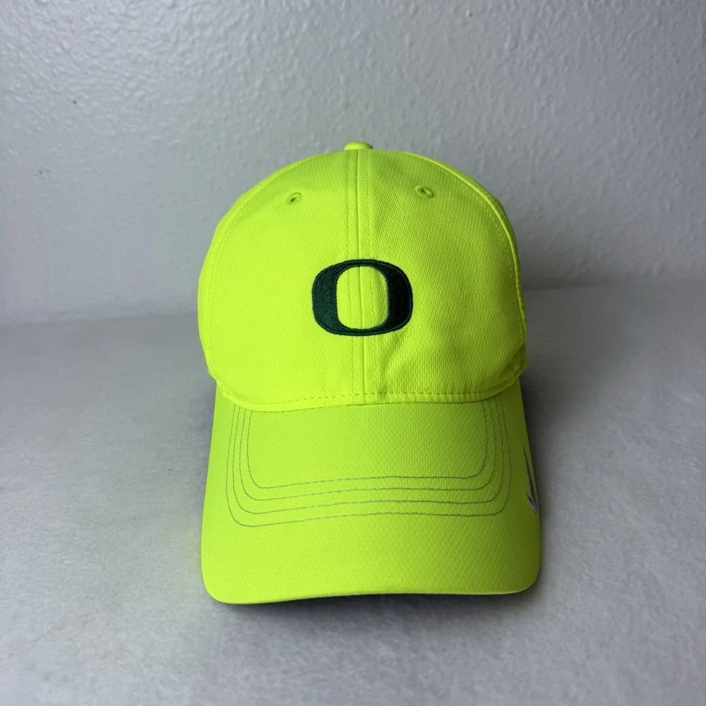 Nike Golf Oregon Ducks Rose Bowl Game‎ Hat Neon Yellow Green SnapBack Cap